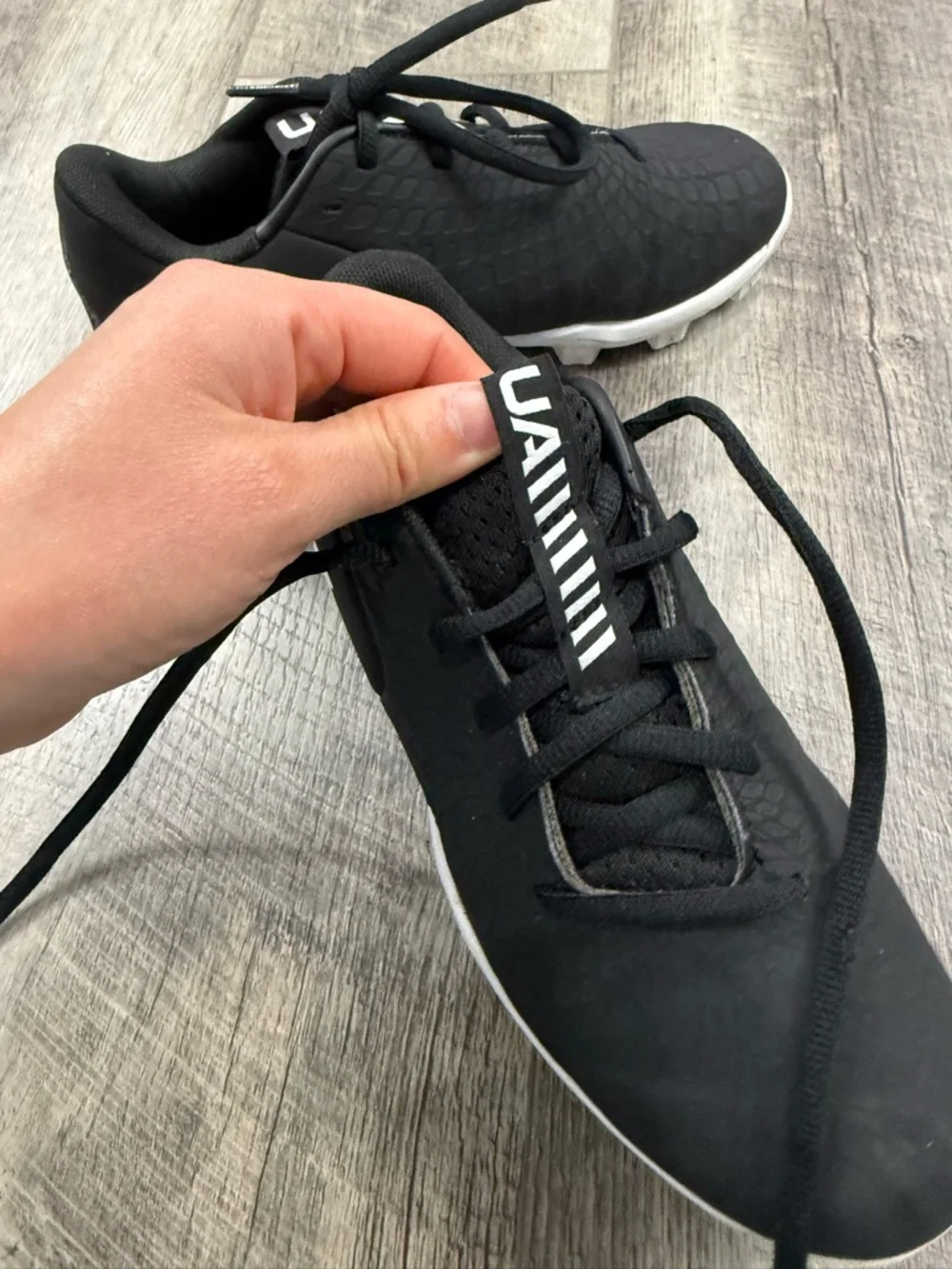 Under‎ Armour Kids Black/White Baseball Cleats